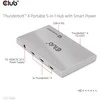 Club 3D I/O HUB 5in1 Thunderbolt Sidabrinis