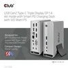 Club 3D USB Gen2 Typ-C Triple Ekranas DP 1.4 Alt Mode Smart PD Įkrovimo stotelė 120W