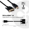 Kabelis Club 3D HDMI - DVI-D 2m juoda (CAC-1210)