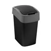 Keter CURVER ŠIUKŠLIADĖŽĖ „FLIP BIN” 10L /JUODA/ SIDABRINĖ