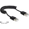 DELOCK Kabelis USB 2.0-A St/St Spiralkabel