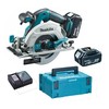 Makita DHS680RTJ Akumuliatorinis diskinis pjūklas, 18 V, 2x 5,0 Ah Li-ion, 57 mm, ø165x20mm 24T, 3,3kg, MAKPACK