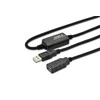 Assmann Electronic DIGITUS USB 2.0 kartotuvo kabelis 10m USB A vyriškas / A moteriškas