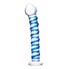 Mėlyna Glas Glas - Mėlyna Spiral Glass Dildo