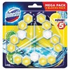 WC valiklis - gaiviklis DOMESTOS TRIO POWER 5 LIME, 3x55 g