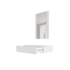 CMM Cama Meble Tualetinis staliukas su veidrodžiu PAFOS 80x41.6x100 baltas matinis