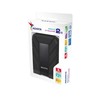 Kietasis diskas ADATA HD710P | 2000 GB | 2,5 colio | USB 3.1 (atgalinis suderinamas su USB 2.0) | Juodas | HD710 Pro atsparumo dulkėms ir vandeniui įvertinimai taikomi tik tada, kai USB prievado dangtelis yra tvirtai uždarytas.Plastikas / Apsauginis silikonas