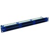 EMITERNET PANEL 19″, 48XRJ45 UTP CAT.6 (1U) WITH SHELF, Mėlynas