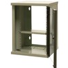 EMITERNET Viena pakabinama spintelė 10'' 9U, skardos/stiklo durys, 325×330x445mm (plotis/gylis/aukštis) EM/SOHO-9U