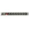 GEMBIRD PDU 8x Schuko 1U 10A 3m C14 Plug