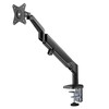 Juodas Ergo Office monitoriaus stalinis laikiklis, dujinė spyruoklė, 17 "-32", 9kg, ER-405B