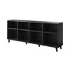 Cama Meble Komoda - Etna 200x42x82 Juoda Matinė + Ąžuolas Craft