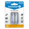 Rechargeable batteries everActive Ni-MH R6 AA 2000 mAh Sidabrinis Line - 2 pieces