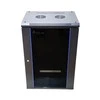 EXTRALINK 18U 600X600 ant sienos montuojama spintelė juodas