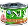 Drėgnas Kačių Maistas - FARMINA N&amp;D Cat Natural Vištiena 140g 18% Baltymų