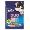 Purina Nestle Drėgnas Kačių Maistas - Felix Fantastic Duo su Lašiša ir Sardine, 85g
