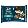 Purina Nestle Drėgnas Kačių Maistas - Felix Skanūs Šiaudeliai Su Lašiša Ir Tunu, 4x 80g