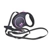 Flexi Black Design S pavadėlis šunims iki 15kg juostinis 5m rožinės spalvos