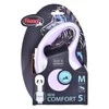 Flexi New Comfort M pavadėlis šunims iki 25kg juostinis 5m rožinės spalvos