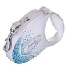 Flexi FLEXI Glam Splash Ocean pavadėlis, M TAPE 5m, balta