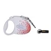 FLEXI Glam Splash Orient su Swarovski kristalais S - Dog Ištraukiamas švinas - 3 m - baltas