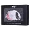 FLEXI Glam Splash Orient su Swarovski kristalais S - Dog Ištraukiamas švinas - 3 m - baltas