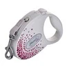 Flexi FLEXI Smich Glam Splash Rožinė, S LENTELĖ 3m, balta