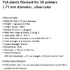 GEMBIRD 3DP-PLA1.75-01-S siūlas Gembird PLA Sidabrinis 1,75mm 1kg