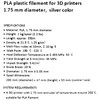GEMBIRD 3DP-PLA1.75-01-S siūlas Gembird PLA Sidabrinis 1,75mm 1kg