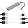 GEMBIRD A-CM-COMBO3-03 kelių prievadų adapteris C tipo USB 3in1 šakotuvas + HDMI + PD