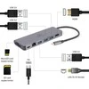 GEMBIRD A-CM-COMBO5-05 kelių prievadų adapteris C tipo USB 5in1 šakotuvas + HDMI + PD + kortelių skaitytuvas + LAN