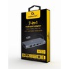 GEMBIRD A-CM-COMBO7-01 Multi Port Adapteris USB Type C Hub3.0 HDMI VGA PD kortelių skaitytuvas stereo audio space pilkas