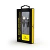 GEMBIRD CC-USB2B-AMCM-2M-BW Premium medvilnės pintas Type-C USB įkrovimo ir duomenų laidas 2m juodas/baltas
