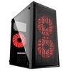 GEMBIRD CCC-FORNAX-950R Žaidimų dizaino PC dėklas 3 x 12 cm ventiliatoriai raudona