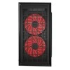 GEMBIRD CCC-FORNAX-950R Žaidimų dizaino PC dėklas 3 x 12 cm ventiliatoriai raudona