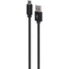 Gembird CCDB-mUSB2B-AMBM-6 Medvilninis pintas Micro-USB laidas su metalinėmis jungtimis, 1,8 m, juodas