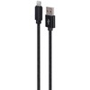 USB Laidas - Gembird Medvilnės Pintas, Juodas