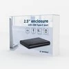 GEMBIRD EE2-U3S-6 HDD/SSD įrenginio korpusas 2,5" su USB Type-C prievadu USB 3.1 šlifuotas aliuminis juodas