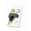 Gembird „EnerGenie“ | 2 prievadų USB automobilinis įkroviklis | EG-U2C2A-CAR-02