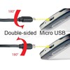 GEMBIRD CCB-USB2-AMmDM-6 Gembird dvipusis Micro-USB į USB 2.0 AM kabelis, 1.8 m, juodas, lizdinė pakuotė