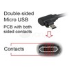 GEMBIRD CC-USB2-AMmDM90-6 Gembird dvipusis kampinis Micro-USB į USB 2.0 AM kabelis, 1.8 m, juodas
