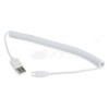 GEMBIRD CC-mUSB2C-AMBM-6-W Gembird spiralinis mikro USB kabelis, 1,8 m, baltas