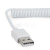 GEMBIRD CC-mUSB2C-AMBM-6-W Gembird spiralinis mikro USB kabelis, 1,8 m, baltas