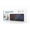 GEMBIRD KB-UML-03 Slim Rainbow apšvietimas multimedija klaviatūra juodas US išdėstymas