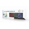 Gembird | 3-in-1 Backlight Desktop Set | KBS-UML-01 | Klaviatūra, Pelė and Pad Set | su laidu | su pele | US | Juodas