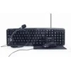 Gembird | 4-in-1 Multimedia office set | KBS-UO4-01 | Klaviatūra, Pelė, Pad and Ausinės Set | su laidu | su pele | US | Juodas