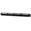 GEMBIRD NPP-C624CM-001 Gembird 19 patch panel 24 port 1U cat.6 su galinio kabelio valdymu, juodas