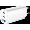 Gembird GaN USB QC3.0 27W 2xType-C max 65W balta