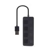 GEMBIRD USB 2.0 4 prievadų šakotuvas su jungikliais juodas