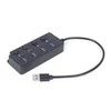 GEMBIRD 4-port USB HUB 1 x USB 3.1 + 3 x USB 2.0 juodas